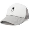 imageDALIX Astronaut Spaceman Embroidered Trucker HatLight Gray White
