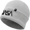 imageDALIX Embroidered NASA Worm Logo BeanieBlack Worm  Light Gray