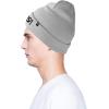 imageDALIX Embroidered NASA Worm Logo BeanieBlack Worm  Light Gray