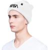 imageDALIX Embroidered NASA Worm Logo BeanieBlack Worm  White