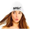 imageDALIX Embroidered NASA Worm Logo BeanieBlack Worm  White