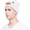 imageDALIX Embroidered NASA Worm Logo BeanieRed Worm  White