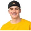 imageDALIX Rainbow Snapback Flat Bill Baseball Hat Embroidered Cap MensBlack