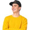 imageDALIX Rainbow Snapback Flat Bill Baseball Hat Embroidered Cap MensBlack
