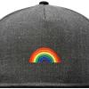 imageDALIX Rainbow Snapback Flat Bill Baseball Hat Embroidered Cap MensBlack Dark Gray