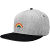 imageDALIX Rainbow Snapback Flat Bill Baseball Hat Embroidered Cap MensBlack Light Gray
