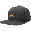 imageDALIX Rainbow Snapback Flat Bill Baseball Hat Embroidered Cap MensDark Gray