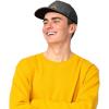 imageDALIX Rainbow Snapback Flat Bill Baseball Hat Embroidered Cap MensDark Gray