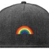 imageDALIX Rainbow Snapback Flat Bill Baseball Hat Embroidered Cap MensDark Gray