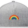 imageDALIX Rainbow Snapback Flat Bill Baseball Hat Embroidered Cap MensLight Gray