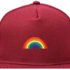 imageDALIX Rainbow Snapback Flat Bill Baseball Hat Embroidered Cap MensMaroon
