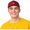 imageDALIX Rainbow Snapback Flat Bill Baseball Hat Embroidered Cap MensMaroon