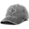 imageDALIX Texas Hat Lone Star State Mens Womens Baseball Cap Washed Black