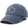 imageDALIX Texas Hat Lone Star State Mens Womens Baseball Cap Washed Navy Blue