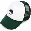 imageDALIX Yin and Yang Embroidered Mesh Trucker HatDark Green White