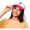 imageDALIX Yin and Yang Embroidered Mesh Trucker HatHot Pink White