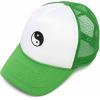 imageDALIX Yin and Yang Embroidered Mesh Trucker HatKelly White