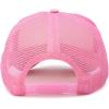 imageDALIX Yin and Yang Embroidered Mesh Trucker HatLight Pink White