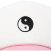 imageDALIX Yin and Yang Embroidered Mesh Trucker HatLight Pink White