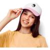 imageDALIX Yin and Yang Embroidered Mesh Trucker HatLight Pink White
