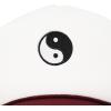 imageDALIX Yin and Yang Embroidered Mesh Trucker HatMaroon White