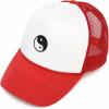 imageDALIX Yin and Yang Embroidered Mesh Trucker HatRed White