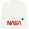 imageDALIX Embroidered NASA Worm Logo BeanieRed Worm  White