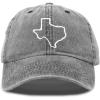 imageDALIX Texas Hat Lone Star State Mens Womens Baseball Cap Washed Black