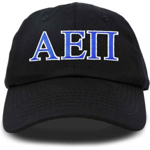 imageDALIX Alpha Epsilon Pi Fraternity Greek Letters Ball Cap Embroidered HatBlack