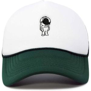 imageDALIX Astronaut Spaceman Embroidered Trucker HatDark Green White