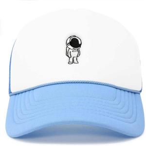 imageDALIX Astronaut Spaceman Embroidered Trucker HatLight Blue White