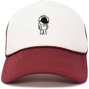 imageDALIX Astronaut Spaceman Embroidered Trucker HatMaroon White