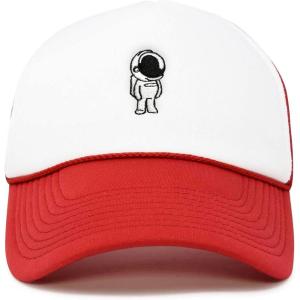 imageDALIX Astronaut Spaceman Embroidered Trucker HatRed White