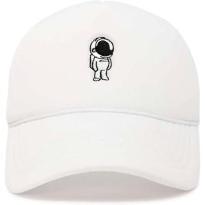 imageDALIX Astronaut Spaceman Embroidered Trucker HatWhite