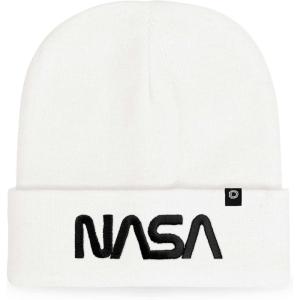 imageDALIX Embroidered NASA Worm Logo BeanieBlack Worm  White