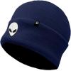 imageDALIX Alien Embroidered Beanie Hat Knit Cap Cold Weather MensNavy Blue