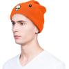 imageDALIX Alien Embroidered Beanie Hat Knit Cap Cold Weather MensNeon Orange