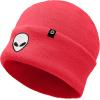 imageDALIX Alien Embroidered Beanie Hat Knit Cap Cold Weather MensNeon Pink