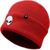 imageDALIX Alien Embroidered Beanie Hat Knit Cap Cold Weather MensRed