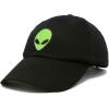 imageDALIX Alien Head Baseball Cap Mens and Womens HatBlack Neon Green