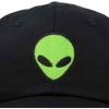 imageDALIX Alien Head Baseball Cap Mens and Womens HatBlack Neon Green