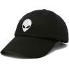 imageDALIX Alien Head Baseball Cap Mens and Womens HatBlack White