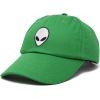 imageDALIX Alien Head Baseball Cap Mens and Womens HatKelly Green