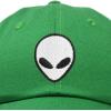 imageDALIX Alien Head Baseball Cap Mens and Womens HatKelly Green