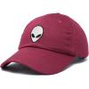 imageDALIX Alien Head Baseball Cap Mens and Womens HatMaroon