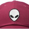 imageDALIX Alien Head Baseball Cap Mens and Womens HatMaroon