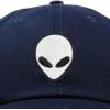 imageDALIX Alien Head Baseball Cap Mens and Womens HatNavy Blue