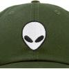 imageDALIX Alien Head Baseball Cap Mens and Womens HatOlive