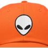 imageDALIX Alien Head Baseball Cap Mens and Womens HatOrange