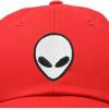 imageDALIX Alien Head Baseball Cap Mens and Womens HatRed